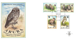 ARUBA - FDC WWF 1994 - OWL / 4225 - Niederländische Antillen, Curaçao, Aruba