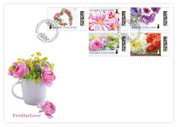 Finland Finnland Finlande 2024 StValentine Day Flowers Symbols Of Love And Friendship Posti FDC - FDC