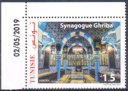 2019- Tunisie -  La Synagogue De La Ghriba De Djerba -  Coin Daté -  1V MNH***** - Moskeeën En Synagogen