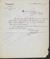 LETTRE COMMERCIALE DE 1915 DE TÉVENART CORSETS À LAGNY 77 : - Firemen