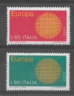 Italia 1970.  Europa Mi 1309-10  (**) - 1970