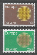 Islandia 1970.  Europa Mi 442-43  (**) - 1970