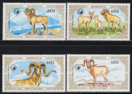 MG1134 Mongolia 1987 Protected Animal Wild Goat 4V MNH - Mongolie