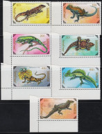 MG1135 Mongolia 1991 Various Reptile Lizards 7V MNH - Mongolie