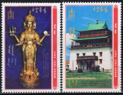 MG1140 Mongolia 1999 Temples And Buddha Statues 2V MNH - Mongolie