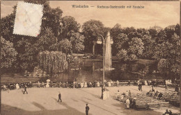 ALLEMAGNE - Wiesbaden - Kurhaus-Gartenseite Mit Fontaine - Carte Postale Ancienne - Other & Unclassified