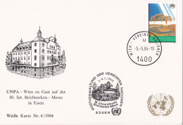 Nations Unies Vienne. Carte Postale 1994 YT 186 Oblitéré 1er Jour - Cartoline Maximum