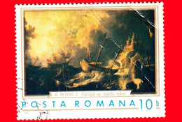 ROMANIA - Usato - 1971 - Temporale Sulla Costa, Dipinto Di B. Peters, Paesi Bassi - 10 - Used Stamps