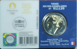 FRANCIA 2021  France - 2 Euro 2021 GIOCHI OLIMPICI 2024 Summer Olympics CoinCard Color BLU - Francia