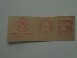 D200530   Red  Meter Stamp  Cut -EMA - Freistempel- 1972 MBLD Bruxelles   Belgium - 1960-79