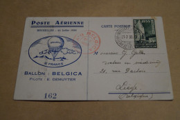 Très Bel Envoi Poste Aérienne,1935,Ballon Belgica 162 , Collection ,collector - Brieven En Documenten