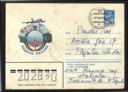 RUSSIA USSR Stationery ESTONIA USED AMBL 1389 HALJALA International Letter Writing Week Plane Train Ship - Sin Clasificación