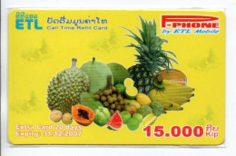 LAOS Fruit  Carte Prépayée GSM Ard (1224) - Laos