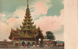 BURMA - BIRMANIA PITORESCA - PADIGLIONE PER FEDELI NEL PRESSI D UNA PAGODA - Myanmar (Burma)