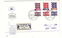 Israël - Lettre Recom De 1981 - Oblit Tel Aviv - Exp Vers Haifa - - Storia Postale