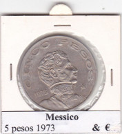 MESSICO 5 PESOS  ANNO 1973 COME DA FOTO - Mexico