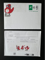 PAP Lettre Verte Suivie Paris 2024 Jeux Olympiques Olympic Games Olympia France Entier Stationery Ganzsache - PAP : Altri (1995-...)