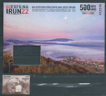 ESPAGNE SPANIEN SPAIN ESPAÑA 2022 MS STAMPSHOW EXFILNA IRÚN 500 ANIV BATTLE SAN MARCIAL USED ED HB5602 MI B5653 YT F5359 - Usados