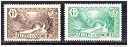 Andorre  62 63  1/4 De Cote Paysages 1937 Neuf ** MNH Sin Charmela Cote 16 - Nuevos