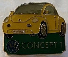 VW - VOLKSWAGEN JAUNE - CONCEPT 1 - KÄFER - VOITURE - CAR - AUTOMOBILE - AUTO - WOB 1994 -             (32) - Volkswagen