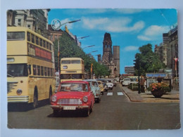 Berlin, Kurfürstendamm, DD-Busse, Autos, U-Bahnhof Uhlandstraße, 1970 - Charlottenburg