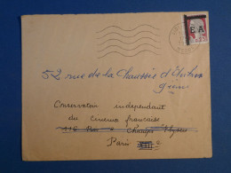 DG11 FRANCE ALGERIE   BELLE LETTRE E. A   1962 SIDI BEL ABBES A PARIS FRANCE   ++ +AFF. INTERESSANT+++ - Storia Postale