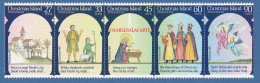 CHRISTMAS ISLAND 1985  CHRISTMAS CAROLS SE TENANT STRIP OF 5  SG 207-211  U.M. - Christmas Island