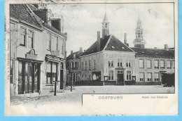 Oostburg-Sluis-Zeeland-1903-Markt Met Stadhuis-Uit.A.V.Overbecke, Terneuzen-Très Rare - Sluis