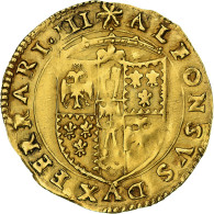 Duché De Ferrare, Alfonso I D'Este, Scudo D'Oro, 1505-1534, Ferrara, Or - Emilia