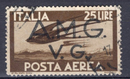 Venezia Giulia - Posta Aerea, 25 Lire Bruno Sass. 7 Ø - Usados