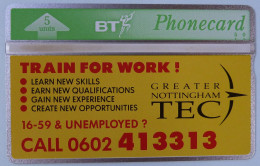 UK - Great Britain - BT & Landis & Gyr - BTP173 - Train For Work - 343K - 4000ex - Mint - BT Edición Privada