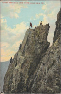 Crazy Pinnacle, Crib Goch, Snowden, Caernarvonshire, 1909 - William Ashton Postcard - Caernarvonshire