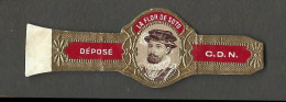 Bague De Cigare   Ancienne  1870- 1920 -  Tabac -la Flor  De Soto  - Depose C.D.N. - Bagues De Cigares