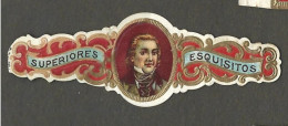 Bague De Cigare   Ancienne   1870 - 1920 -  Tabac - Superiores Esquisitos - Bagues De Cigares