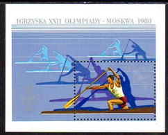 POLAND 1980 Winter Olympic Games Block  MNH / **.  Michel Block 81 - Blocks & Sheetlets & Panes