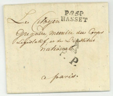 P.95.P. HASSELT 1801 Grisar A L'abbe Gregoire à Paris Texte - 1792-1815: Veroverde Departementen