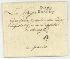 P.95.P. HASSELT 1801 Grisar A L'abbe Gregoire à Paris Texte - 1792-1815: Dipartimenti Conquistati