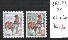 FRANCE 1331-31A ** Côte 1.30 € - 1962-1965 Cock Of Decaris
