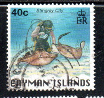 CAYMAN ISLANDS 1996 STINGRAY CITY SCUBA DIVER 40c USED USATO OBLITERE' - Cayman Islands