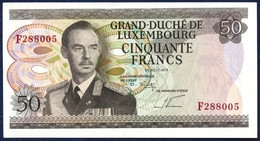 LUXEMBOURG 50 FRANCS P-55b GRAND DUKE JEAN STEELWORKERS 1972 UNC - Luxemburgo