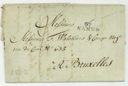 97 NAMUR Pour Bruxelles 1802 - 1792-1815: Conquered Departments