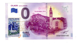 Billet Touristique 0 Schein Euro 2019-2 CILAOS ILE DE LA REUNION Avec Timbre Et Tampon Restaurant à Coté De L'église - Specimen