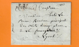 1806 - Marque Postale P37P BOURGOIN, Isère Sur Lettre Pliée De 2 Pages Vers LYON - Règne De Napoléon 1er - 1801-1848: Precursores XIX