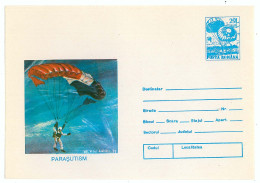 IP 93 - 118a Skydiving, Romania - Stationery - Unused - 1993 - Parachutting
