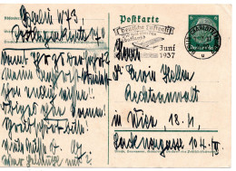 61835 - Deutsches Reich - 1937 - 6Pfg Hindenburg GAKte BERLIN - DEUTSCHE LUFTPOST ... -> Oesterreich - Briefe U. Dokumente