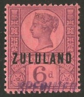 Natal Zululand 1888-93. 6d SPECIMEN. SACC 8*, SG 8*. - Zoulouland (1888-1902)