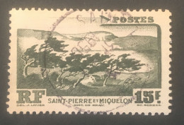 Saint Pierre Et Miquelon, 1947, N°343, 15 Fr, Oblitéré - Used Stamps