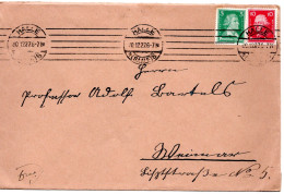 61895 - Deutsches Reich - 1927 - 10Pfg Friedrich MiF A Bf HALLE -> Weimar - Cartas & Documentos