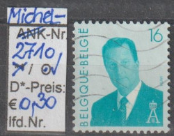 1996 - BELGIEN - FM/DM "König Albert II. M. Brille" 16 Fr Cyanblau  - O Gestempelt - S.Scan (2710o Be) - 1993-2013 König Albert II (MVTM)