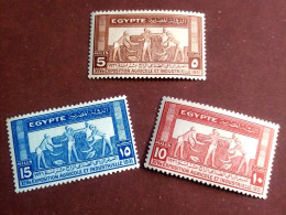 EGYPT 1931 – AGRICULTURAL & INDUSTRIAL EXHIBITION - SG 182/4, MLH. - Unused Stamps